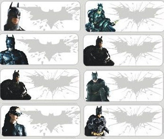 48 BATMAN custom waterproof name labels-school daycare by stickons