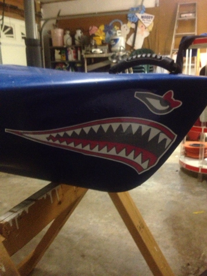 Kayak / Canoe Miss Shark Mouth decal