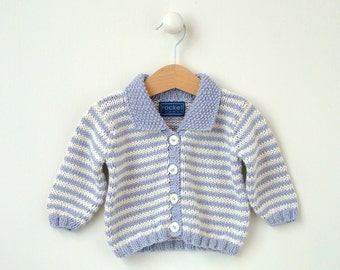 PDF KNITTING PATTERNS Mini Stripe Cardigan 0-4m 4-8m 8-12m