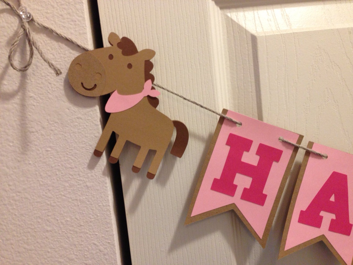 Cowgirl Birthday Banner