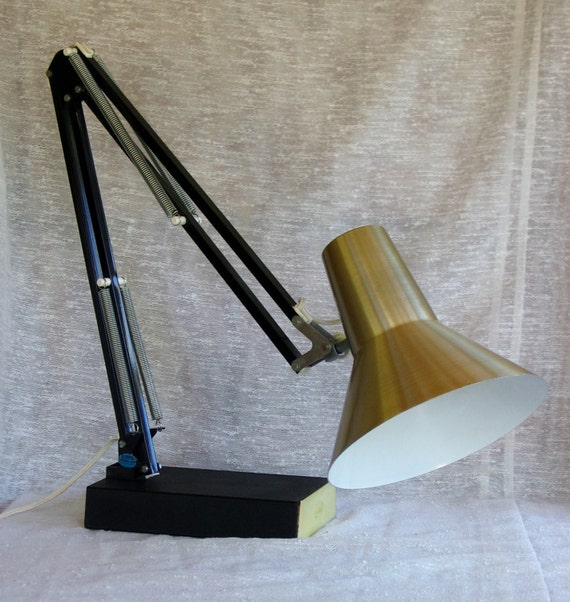 Mid Century Industrial Swing Arm Lamp Anodized Aluminum Shade