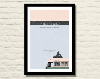 Into The Wild Movie Poster, Art Print, 11 X 17, Minimalist Movie Poster, Home Decor