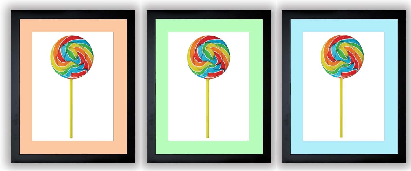 Lollipop Sucker Swirl Set of 3 Kids Art Nursery Art Nursery Print Child Baby Art Print Vanilla Choco