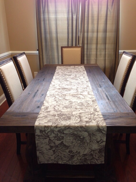 Decorative Table Runner Brown & Beige 19x90