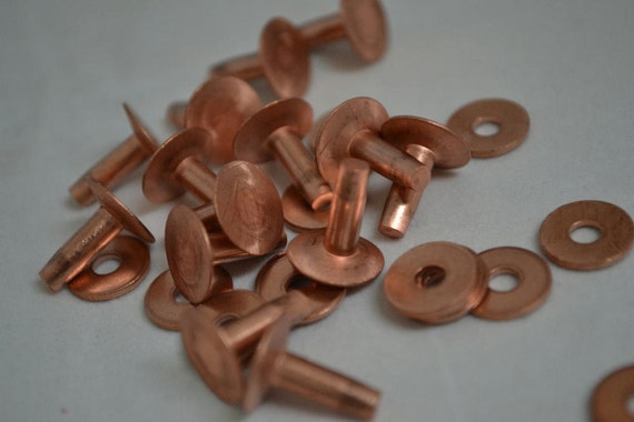 choose-size-copper-rivet-and-burr-set-number-9-by-theleatherguymn