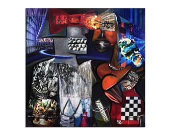 Acrylic, abstract painting, Original Art by KN: "ZEITKUNST", Gallery of modern & contemporary Art The Artmakers