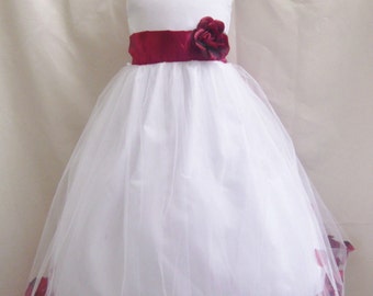 Flower Girl Dresses IVORY with Purple Rose by NollaCollection