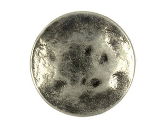 Metal Buttons - Nickel Silver Metal Shank Buttons - 25mm - 1 inch - 6 pcs