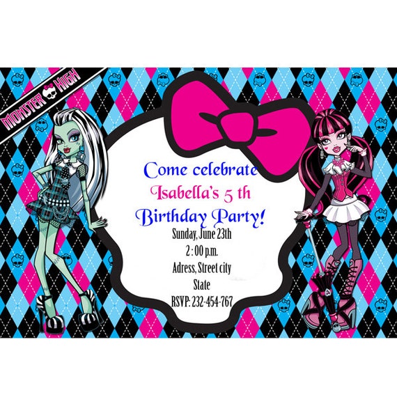 Monster High Birthday Invitations Printable 7