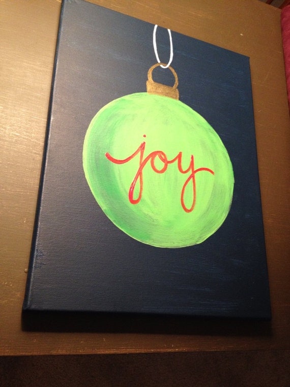 Items similar to Christmas Joy Canvas on Etsy