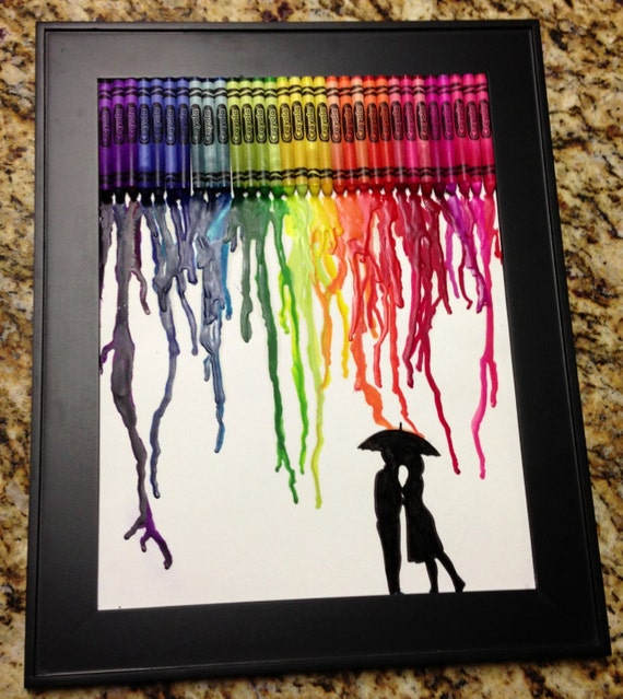 Items similar to Melted Crayon Art Umbrella on Etsy