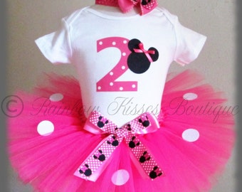 2nd Minnie Mouse Birthday Outfit Minnie Outfit by RBKBoutique