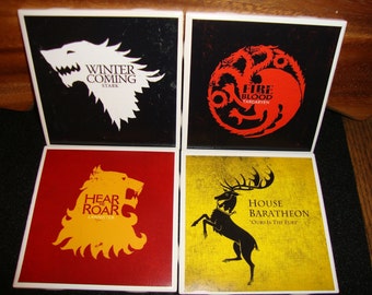 Game of Thrones Coasters (set of 4)