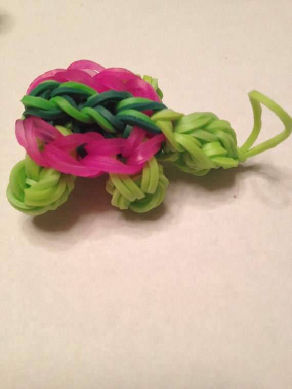 Items similar to Rainbow Loom Cute Turtle Charm on Etsy