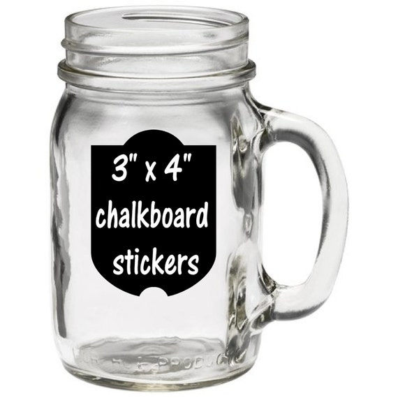 Chalkboard Labels Sticker 3in x 4in for Mason Jars Wedding