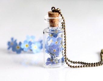 Forget-me-not flowers Trockblumen chain kt020