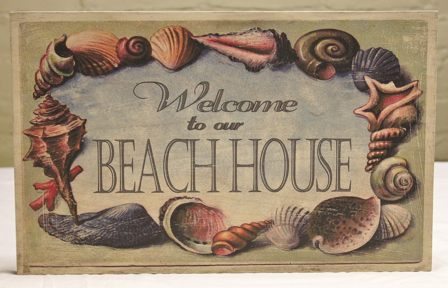 Wood Welcome to our Beach House Welcome Sign