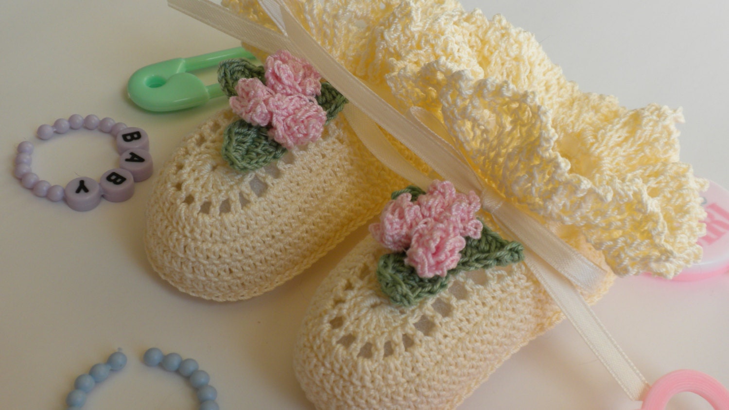 Crochet Baby Booties Newborn Baby Booties Heirloom Baby