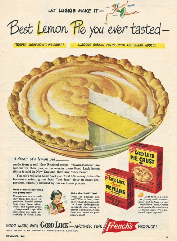 1950s Vintage PIE CRUST Ad Original Magazine Advertisement Il 570xN.567718102 Th88
