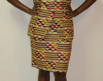 African Print Skirt Suit