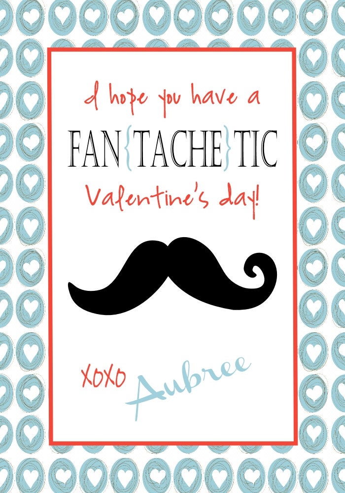 Personalized Kid Valentine Cards . Boy or Girl Printable