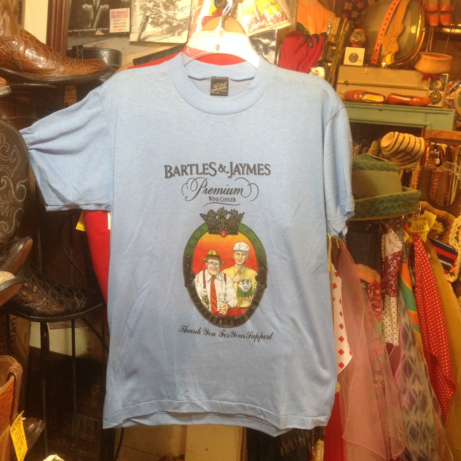 DeadStock Vintage Bartles & Jaymes Primo Promo T Shirt sz.38″40″ 1980s
