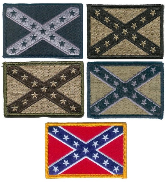 Tactical Confederate Flag Patch Velcro 2x3 Sized by KMOutfitters