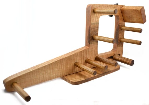 Mini Inkle Loom, Tablet Weaving, Card Weaving Loom With Double Tension System - Handcrafted From Solid Maple & Red Oak - 15 Inch
