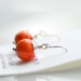 Burnt Orange Earrings, Turquoise Earrings, Dyed Turquoise Stones, Southwestern Earrings, Autumn Jewelry, Earth tone Jewelry, Sterling Silve