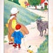 Baa Baa Black Sheep - Mother Goose - 1929 Children's Picture Book Plate