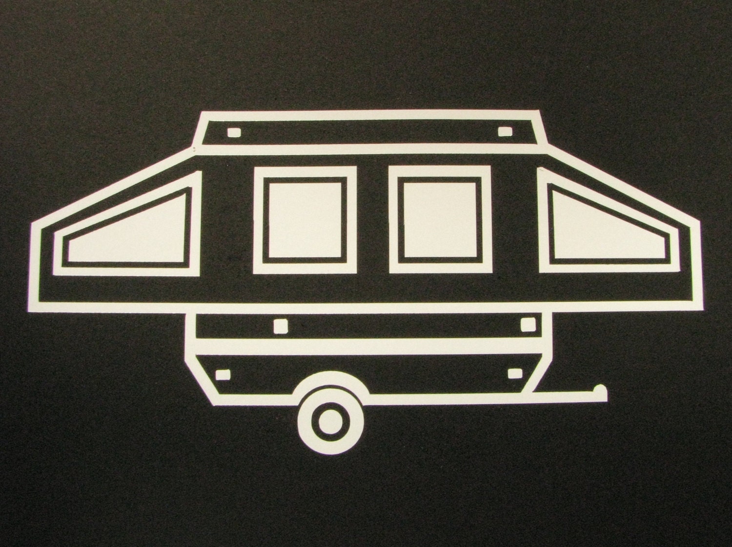 Pop up trailer. Pop up camper. Car window decal. by liltinpurse