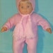 Bitty Baby Pink Fleece Onesie with Feet & Cap with Cat Face
