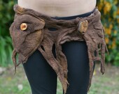 RESERVED for K - Not For Sale - Felt Melted Woodland Nymph Tree Roots Pocket Belt OOAK