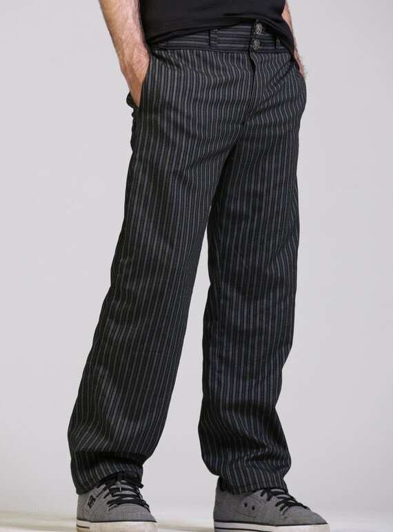 The Deadwood Pinstripe Pants Men's :Made to Order by StitchesByV