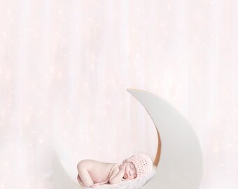 Newborn Baby Child Photography Prop Digital Backdrop for Photographers Sweet Dreams Moon