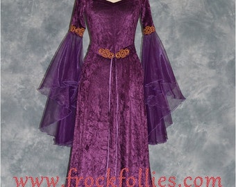 Medieval Gown Elvish Dress Pagan Wedding Dress Gothic