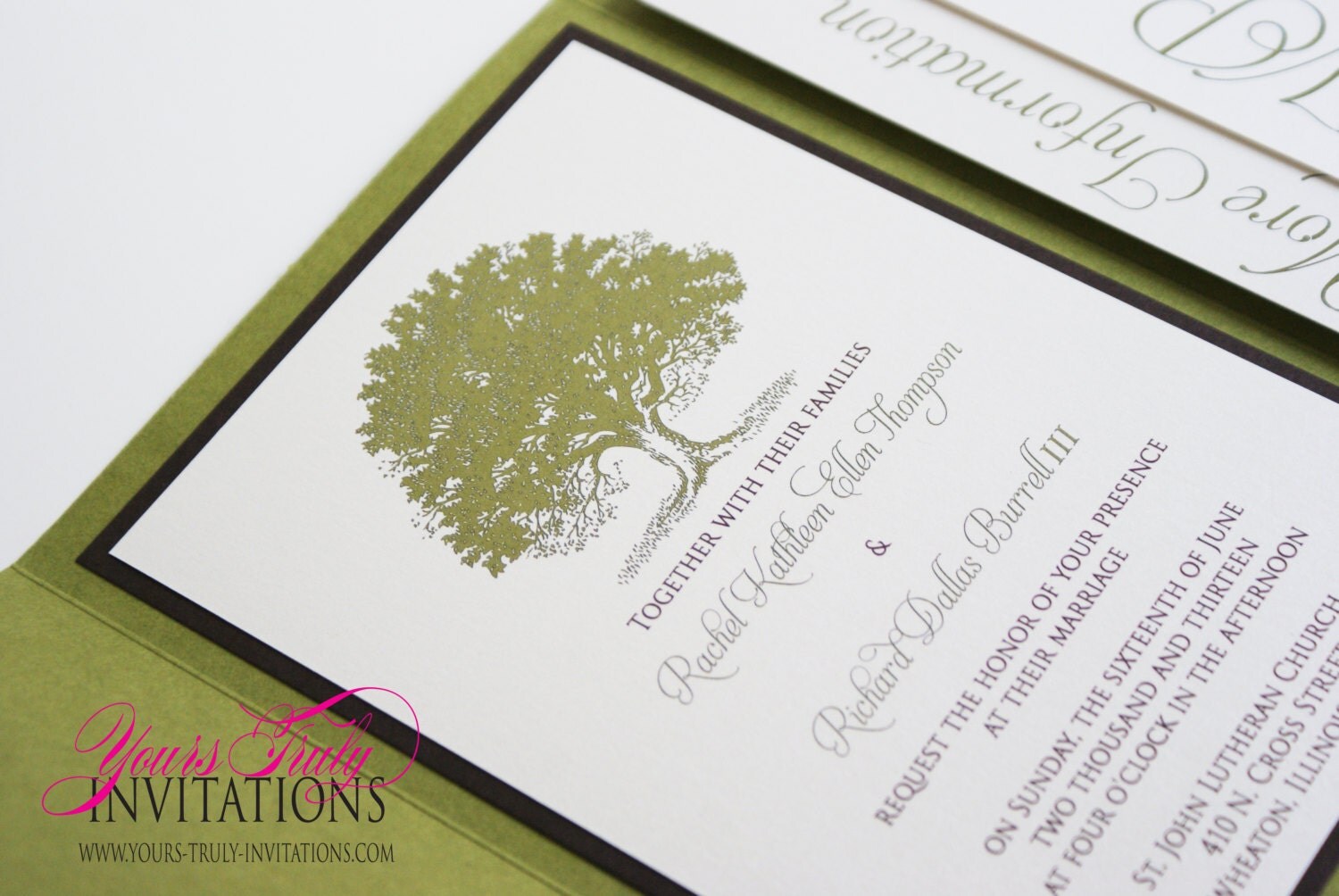 Grandfather Oak Tree Wedding Invitation by yourstrulyinvitation