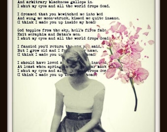 Sylvia Plath ART PRINT Mad Girl's Love Song