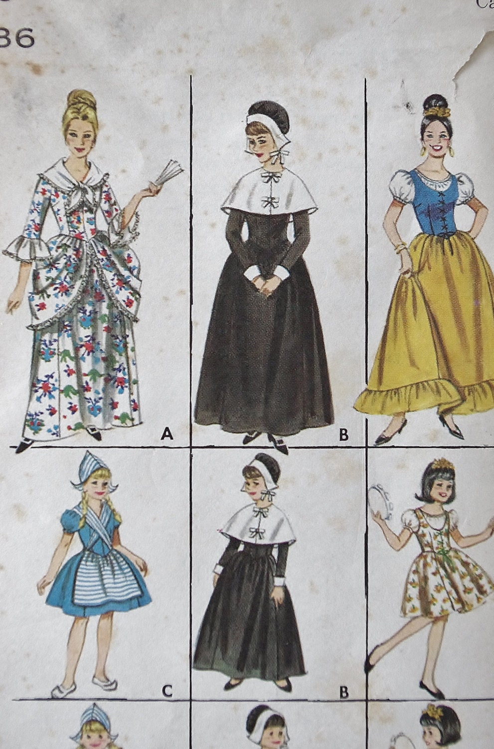 Vintage Halloween Costume Sewing Pattern 60s Sewing Pattern