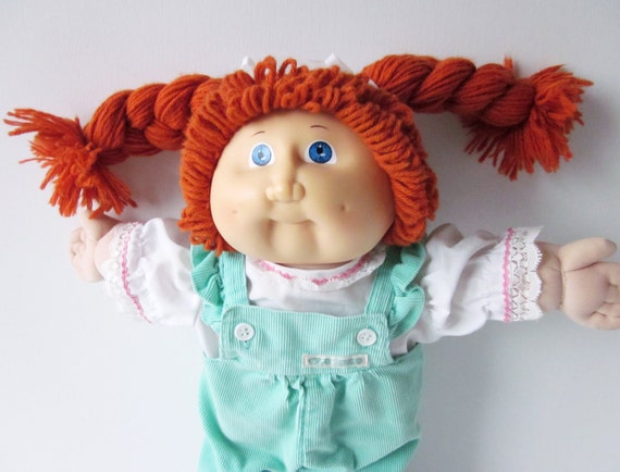 red haired blue eyed cabbage patch doll