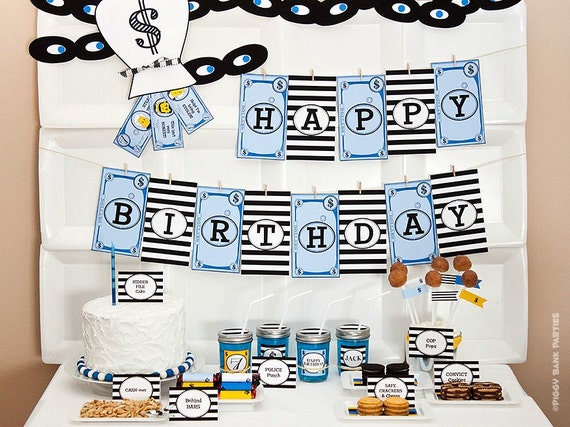 COPS and ROBBERS Collection : DIY Printable Police Officer and Detective Birthday Decorations Il_570xn