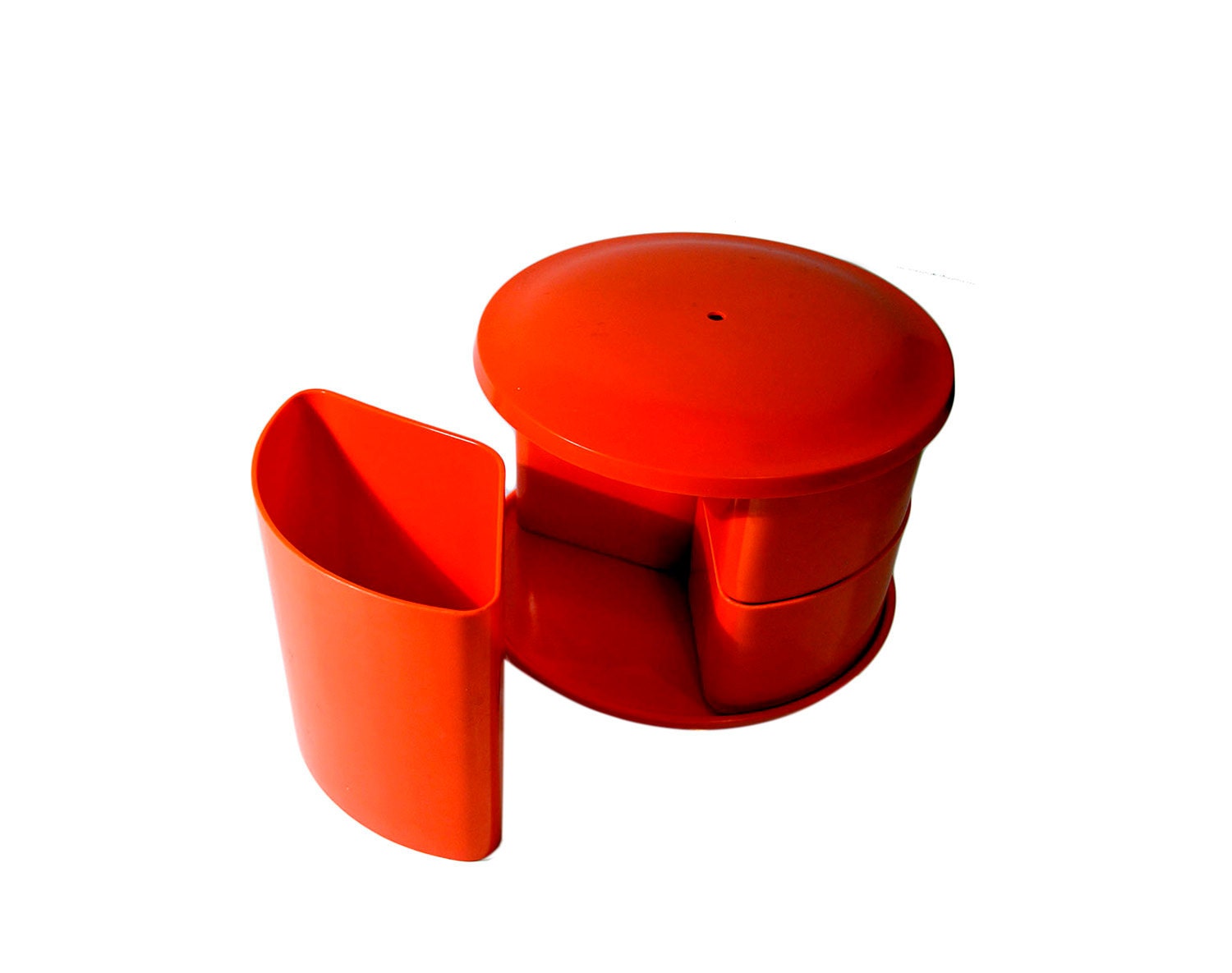 Retro Orange Andrea by Sadek Lazy Susan Canister Set Swivel