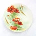 Antique German Plate Orange Roses Bavaria China Cabinet Plate Decorative Wall Art Red Green