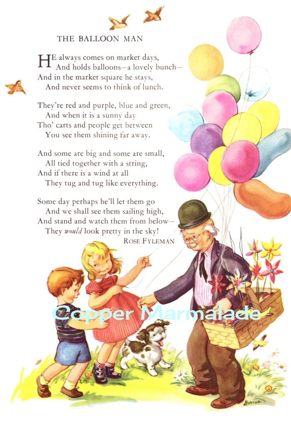 Items similar to The Balloon Man - Digital Downloadable Vintage/Retro ...