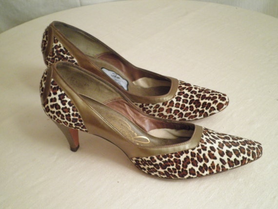Items similar to Vintage 50's Leopard Pint Shoes Pin up Bombshell Jayne ...