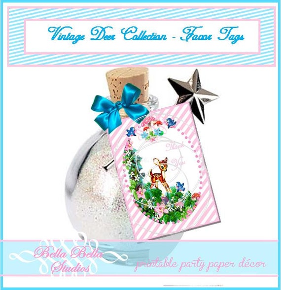 DEER FAVOR TAGS ~ Printable Instant Download Il_570xn