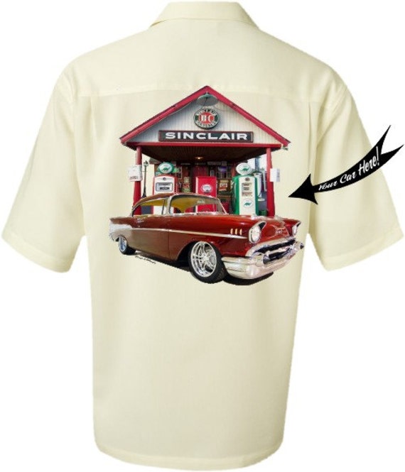 Classic Car Shirt/Muscle Car Vintage Gas Station by SpokeNwheelz