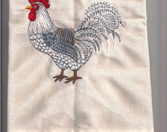 NEW kitchen Tea Towel embroidered with Rooster