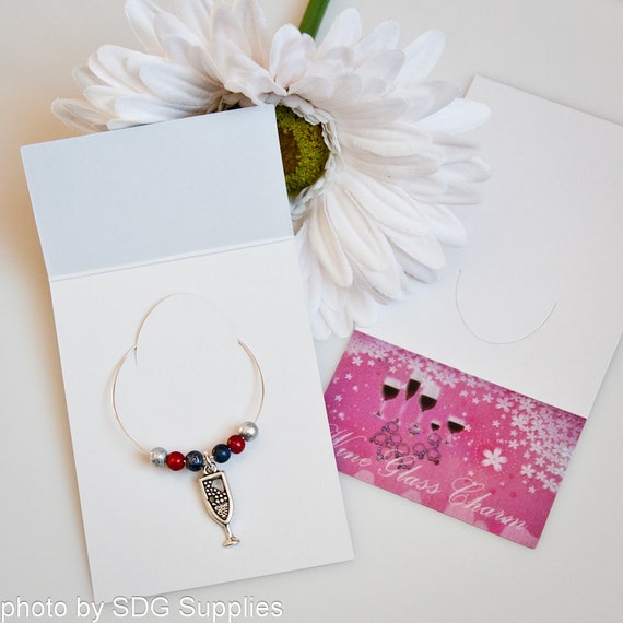 Msc901 Wine Glass Charm Display Cards and Bags 12
