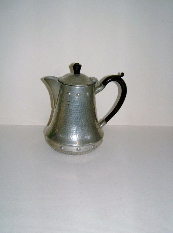 Craftsman English Hammered Pewter Teapot by BiminiCricket on Etsy